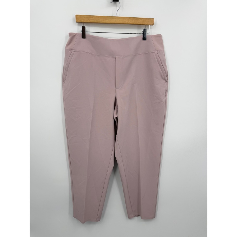 Athleta‎ Brooklyn Ankle Pant Women 16 Pink Mauve S/533636-01 Stretch Tapered